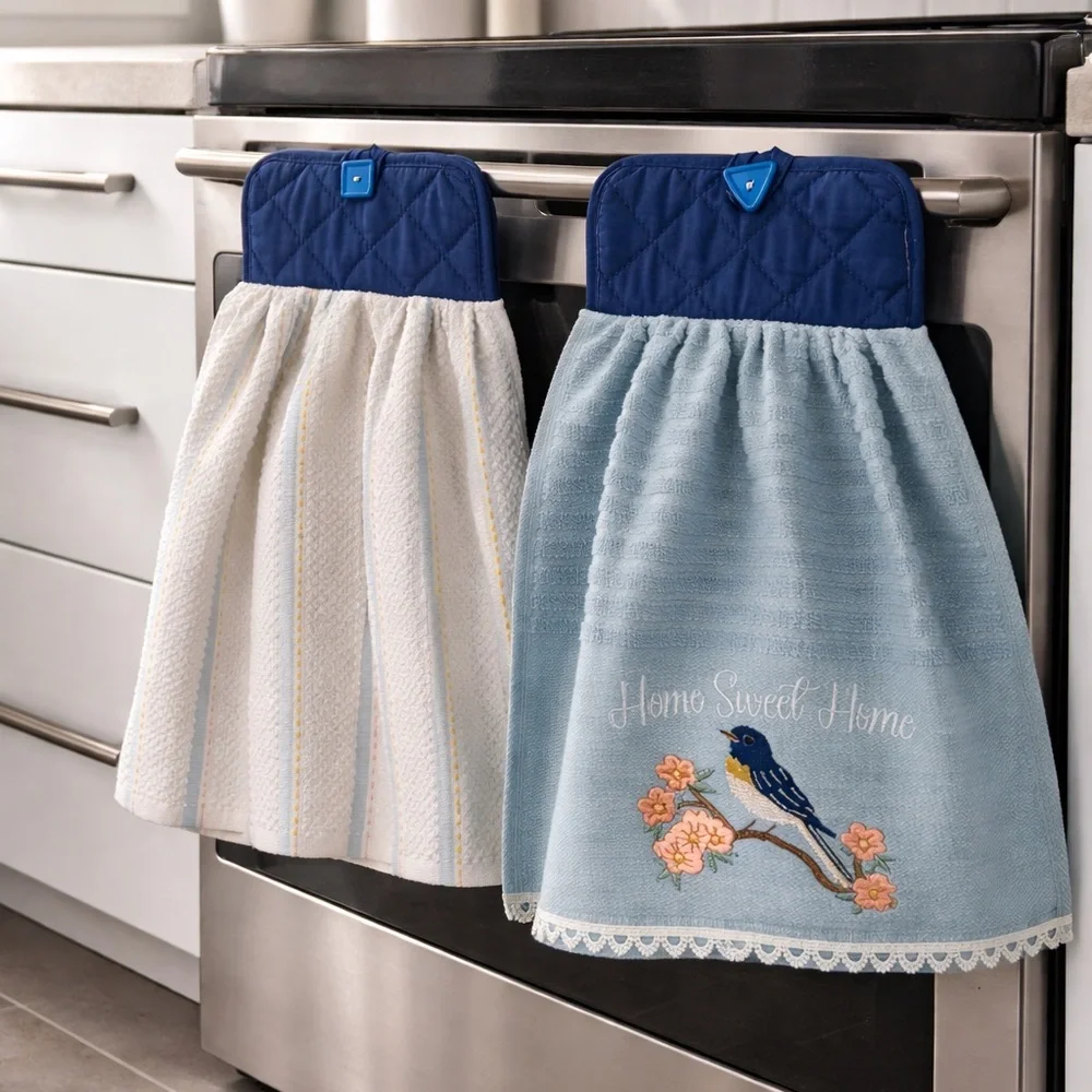 Hand crafted Home Sweet Home Hanging Kitchen cotton Towels